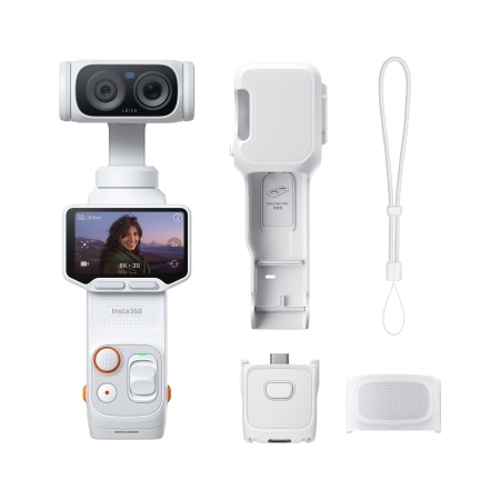 Insta360 Luna Ultra Standard Bundle Stellar White — белая камера и аксессуары стандартного комплекта