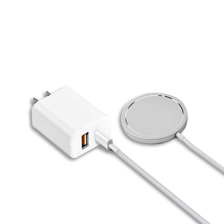 Беспроводное зарядное устройство COTE etCI CS5715-U 2 in 1 MagSafe для iPhone Type-C 20W Белый