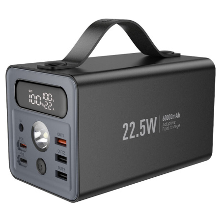 Внешний аккумулятор Hoco J138 60000mAh 22.5W+PD20W+DC12V (черный)