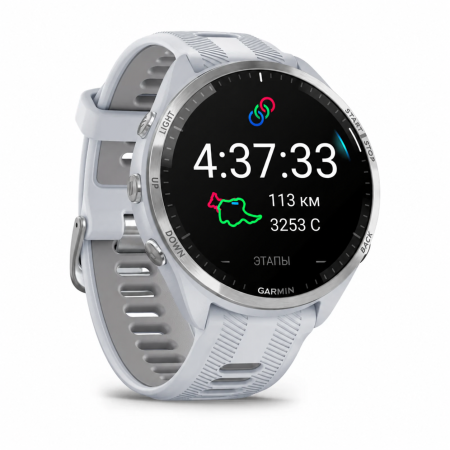 Garmin Forerunner 965, белый: демонстрация итогов мультиспорта