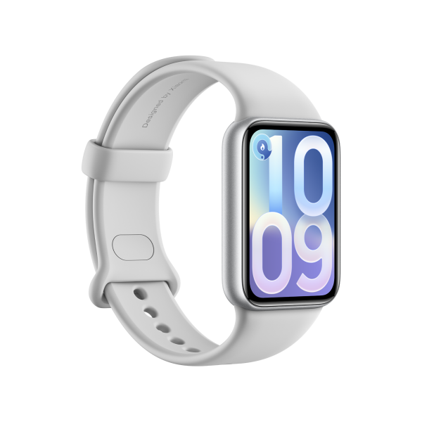 Xiaomi Smart Band 10 Pro Glacier Silver — фронтальный вид