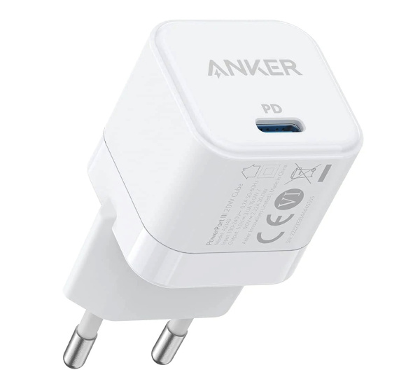 Сетевое зарядное устройство ANKER PowerPort III 20W Cube A2149 White/белый