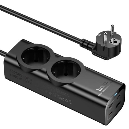 Удлинитель Hoco NS10 2m (3 type-C 1 USB-A)