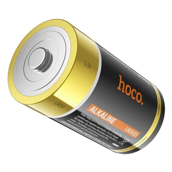 Батарейка Hoco LR20(D) DLR04 1.5V, алкалиновая, 2 шт