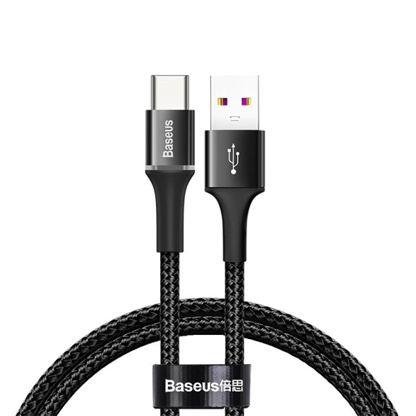 Кабель BASEUS Cafule USB - Type-C 100W 1м Черный (PB1304Z)