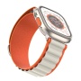 Ремешок нейлоновый Alpine Loop для Apple Watch 42/44/45/49 мм, 235мм, на застежке, оранжевый+белый