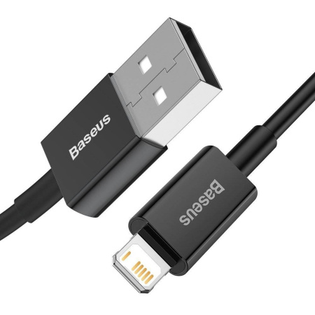 Кабель USB BASEUS Superior Series Fast Charging, USB - Lightning, 2.4А, 1 м, Черный (CALYS-A01)