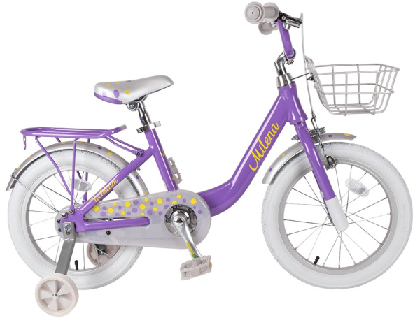 Велосипед TechTeam Milena 16" Violet (алюмин) корзина