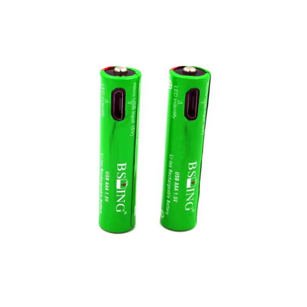 Аккумуляторные батарейки AAA, micro USB, 700 mAh, 1.5V, Li-ion (2 шт.)