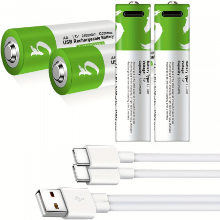 Аккумуляторные батареи AA 2 шт. Smartoools type-c