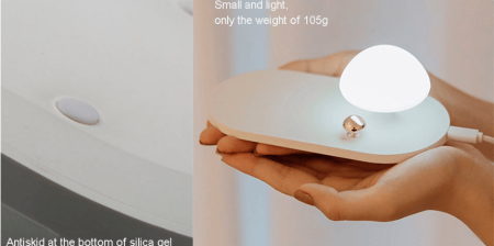 Беспроводное зарядное устройство Mushroom Lamp Desktop Baseus wireless charger 10W Led