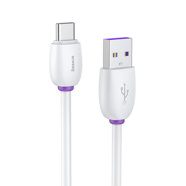 Кабель BASEUS Purple Ring HW USB Type-C 5А 1м (CATZS-02) Белый