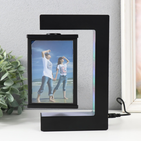 Левитирующая фоторамка с RGB подсветкой AH-357 Черная