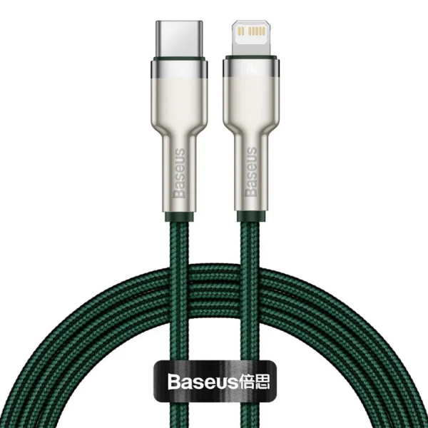 Кабель Baseus Cafule Series Metal Data Cable Type-C — Lightning PD 20W 1m (CATLJK-A06)