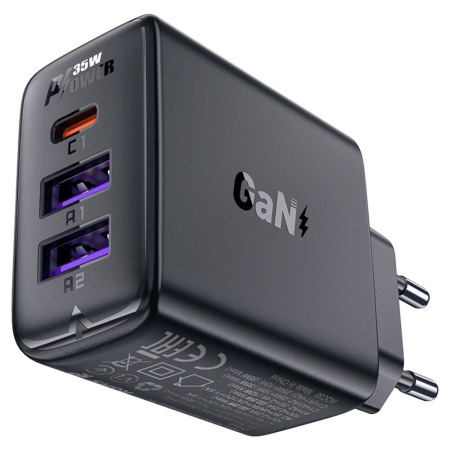 Сетевое зарядное устройство AceFast Charge A57 PD35W GaN 35W (1 USB-C+2 USB-A)