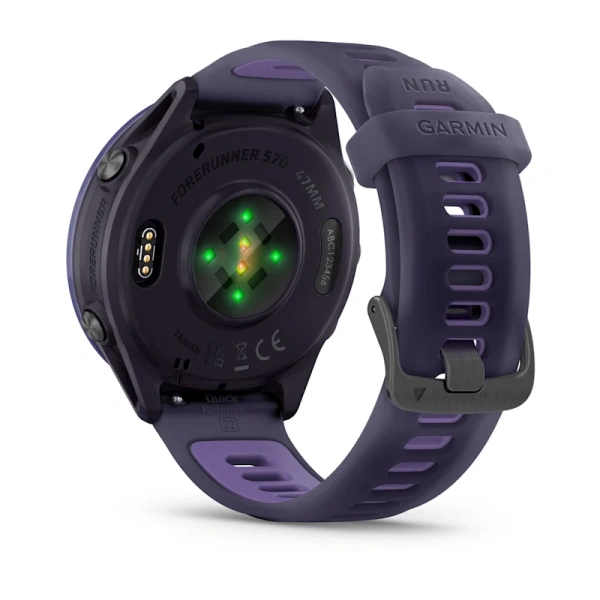 Спортивные часы Garmin Forerunner 570 47 мм, безель Indigo, ремешок полупрозрачный фиолетовый/индиго (010-02971-02)