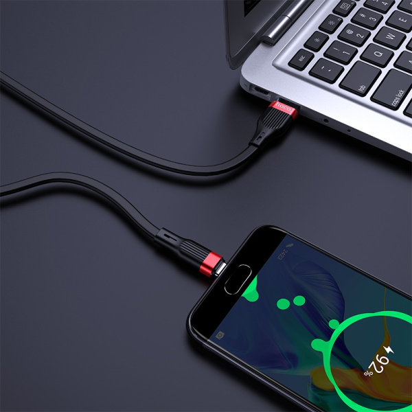 Кабель USB HOCO U72 Forest USB - MicroUSB 2.4А 1.2 м Черный