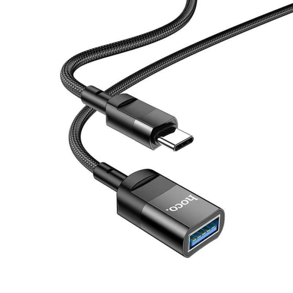 Удлинитель USB Hoco U107 Type-C - USB female 1.2m Черный