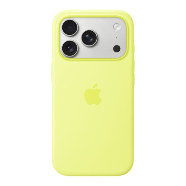 Чехол Silicone Case MagSafe совместим с ремешком через плечо 17 Pro Max Neon Yellow