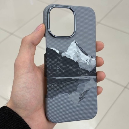Чехол Mobikas Armor Grid Kevlar IPhone 16 Pro Max Light Gray Mountain