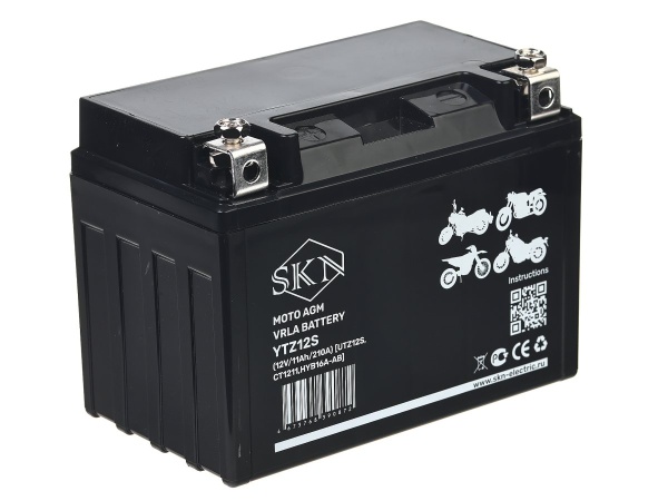 Аккумулятор стартерный для мототехники SKN YTZ12S (12V/11Ah/210A) [UTZ12S, CT 1211, HYB16A-AB]