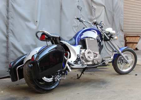 Электромотоцикл GreenCamel Chopper C200, 72V 3000W R15 синий