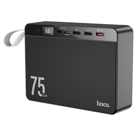 Внешний аккумулятор Hoco J94 75000 mAh, 22.5W, USB-A 3 шт, USB-C 1 шт Черный