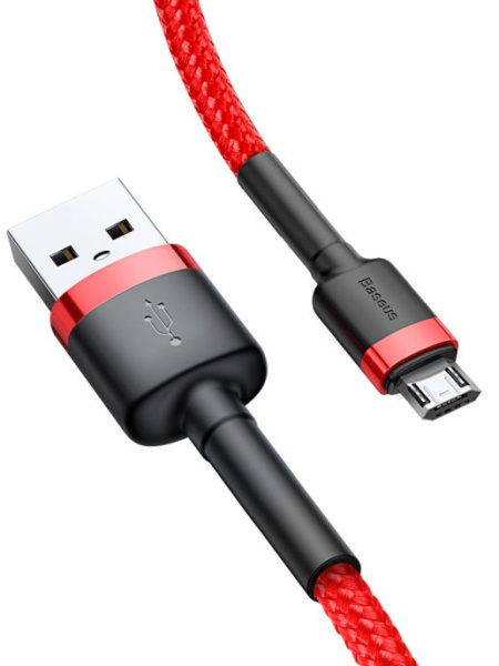 Кабель USB BASEUS Cafule USB - MicroUSB 2.4А 1 м Красный (CAMKLF-B09)