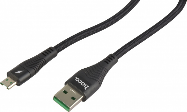 Кабель HOCO (U53) 4A Micro USB (1,2м) (черный)