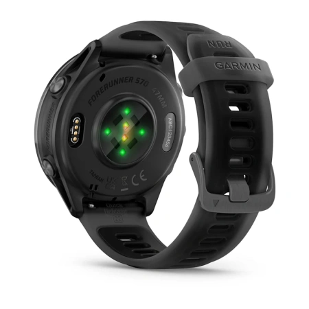 Датчик пульса и зарядные контакты Garmin Forerunner 570 47 мм, чёрный