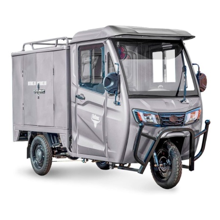 Грузовой электротрицикл Rutrike КАРГО Кабина Дуал (Серый-2757)