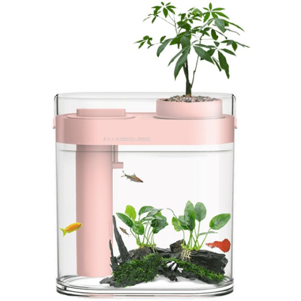 Акваферма Xiaomi Descriptive Geometry Amphibious Fish Tank (Pink) (HF-JHYGQC001)