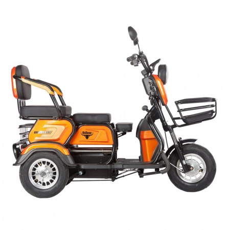 Электротрицикл Rutrike Gelbert Caf 48V/60V 600Вт (Оранжевый-3037)