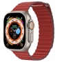 Ремешок кожаный Leather Loop для Apple Watch 38/40/41 мм, 225мм, на магните, бордовый