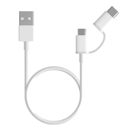 Кабель Mi 2-in-1 USB Cable MicroUSB to Type-C 30см (SJX01ZM)