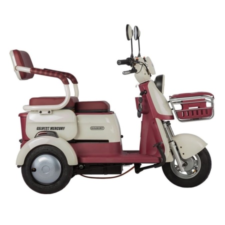Электротрицикл Rutrike Gelbert Mercury 48V/60V 650Вт (Бело-красный-3050)
