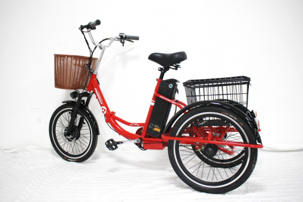 Электровелосипед GreenCamel Трайк-20 (R20 500W 48V 15Ah) Складной (Синий)