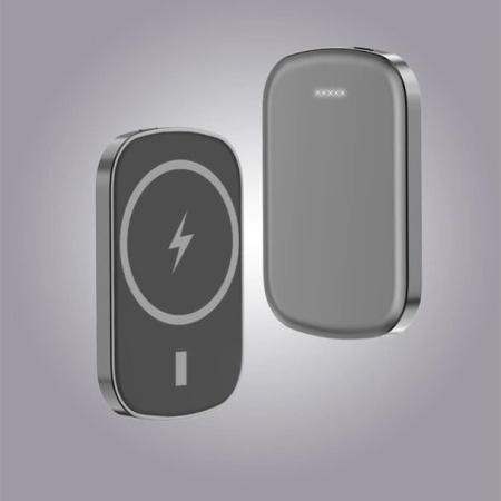 Внешний аккумулятор Magnetic Wireless Power Bank MagSafe 5000mAh серый