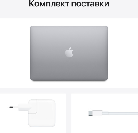 Ноутбук Apple MacBook Air (M1, 2020) 8 ГБ, 256 ГБ SSD, «серый космос» RU