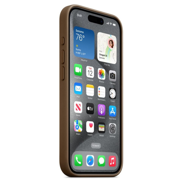 Чехол FineWoven Case MagSafe Iphone 15 pro Хаки