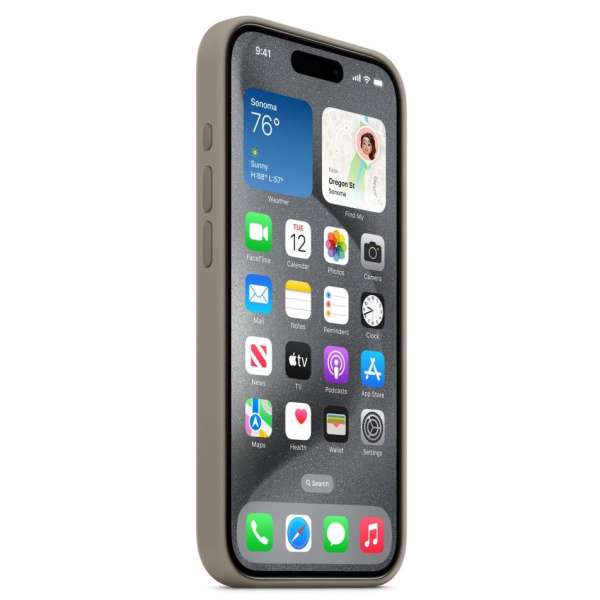 Чехол Silicone Case MagSafe Iphone 15 Pro Max Хаки