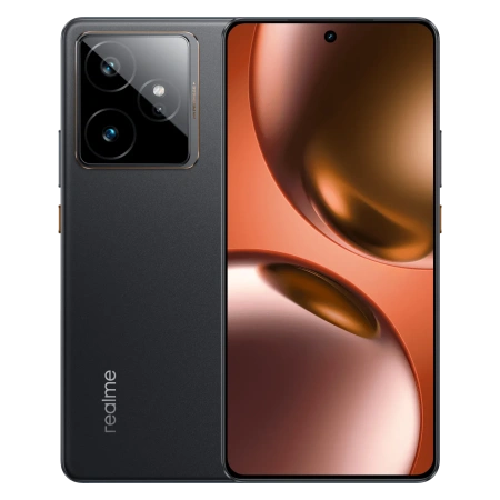 Realme GT 7 Обсидиан — передняя и задняя стороны