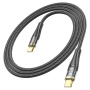 Чёрный кабель Hoco U121 USB-C — USB-C целиком