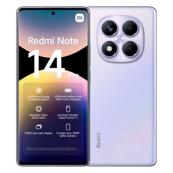 Смартфон Xiaomi Redmi Note 14 Pro 12/256 ГБ Aurora Purple 4G