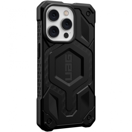 Чехол с поддержкой MAGSAFE Uag Monarch Pro для iPhone 14 6.1", цвет карбон (Carbon Fiber)