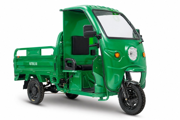 Грузовой электротрицикл Rutrike Вектор Кабина 1500 60V1200W (Зеленый)