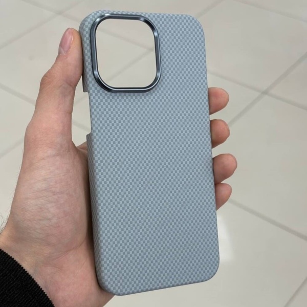 Чехол Mobikas Armor Grid Kevlar IPhone 15 Pro Max Light Gray