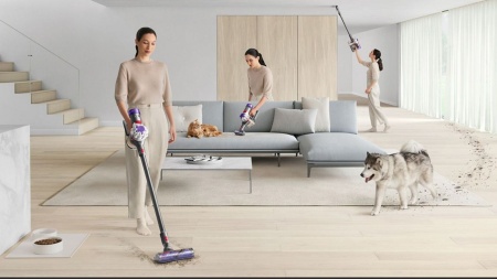 Dyson V8 Absolute SV25 Silver/Yellow (Великобритания) — официальный ракурс 2