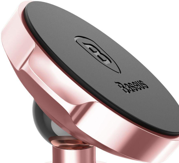 Автомобильный держатель BASEUS Small ears (SUER-B0R) магнитный розовое золото, на клею
