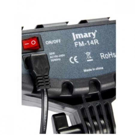 Кольцо-лампа для селфи Jmary FM-14R, 3 гибким х кронштейна+подставка, USB, черный, 3 зажим, пульт